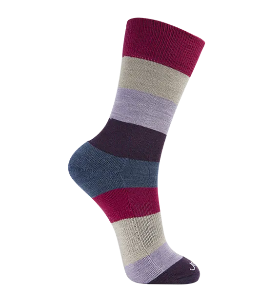 78% Rich Merino Wool Everyday Crew Socks -Colorblock