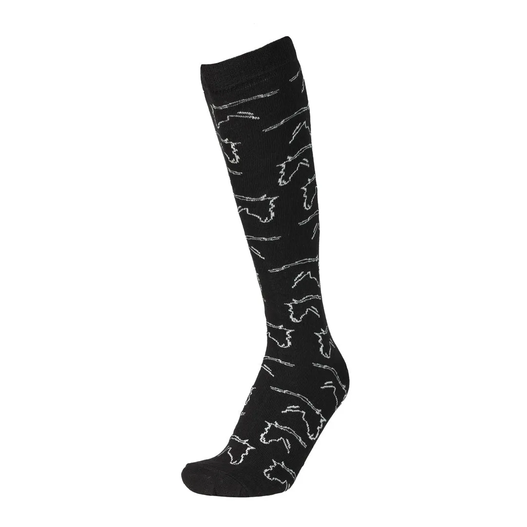 AWST Int'l Ladies Horse Heads Knee Socks - 6 pack