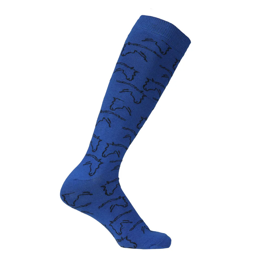 AWST Int'l Ladies Horse Heads Knee Socks - 6 pack