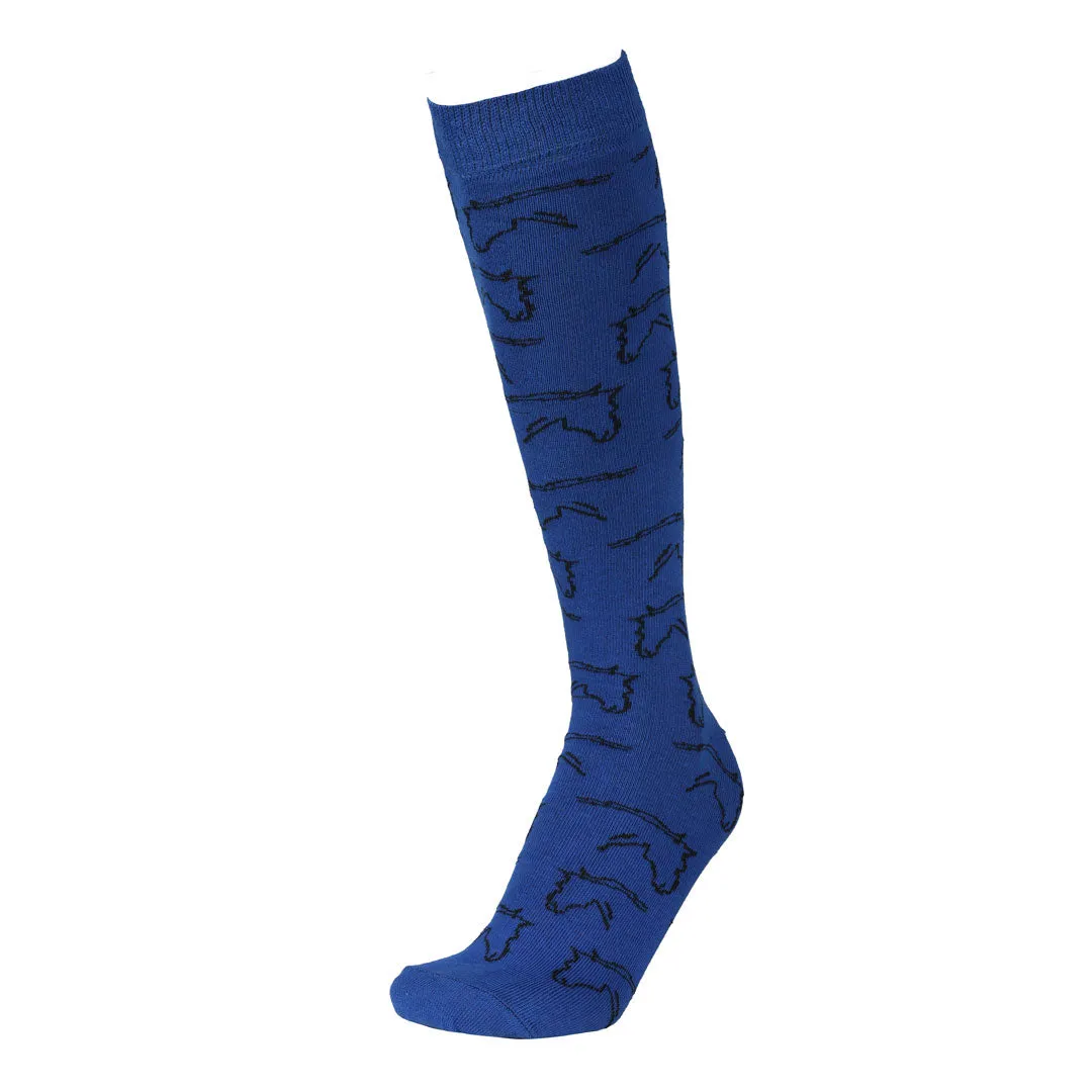 AWST Int'l Ladies Horse Heads Knee Socks - 6 pack
