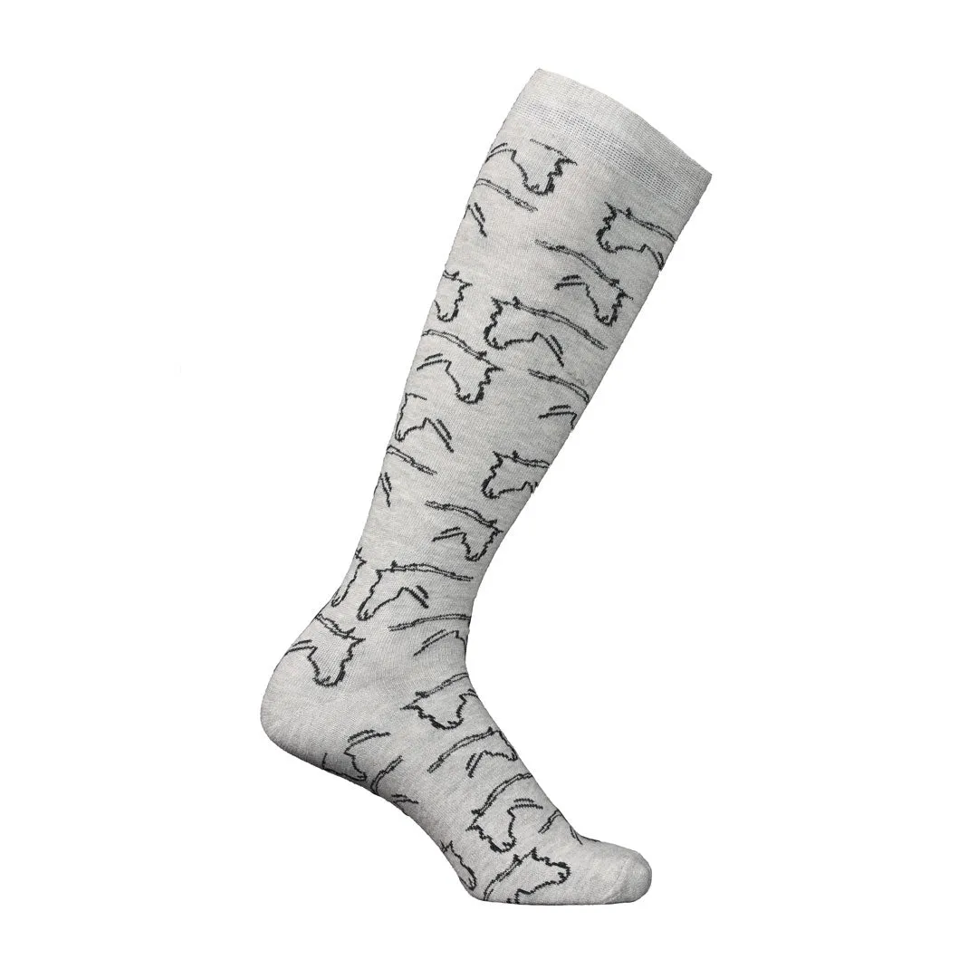AWST Int'l Ladies Horse Heads Knee Socks - 6 pack