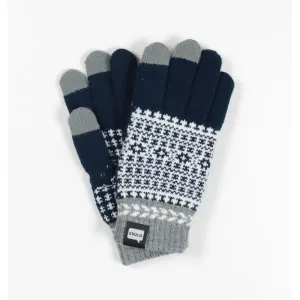 Fleur Knit Glove (Navy   White   Gray)