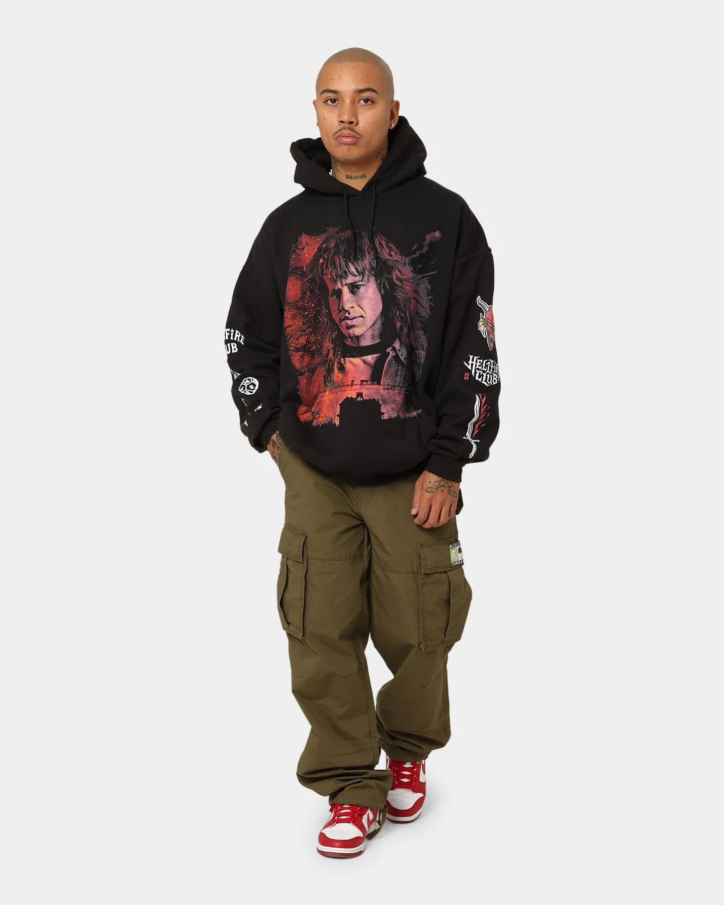 Goat Crew X Stranger Things Eddie Vintage Hoodie Black Wash