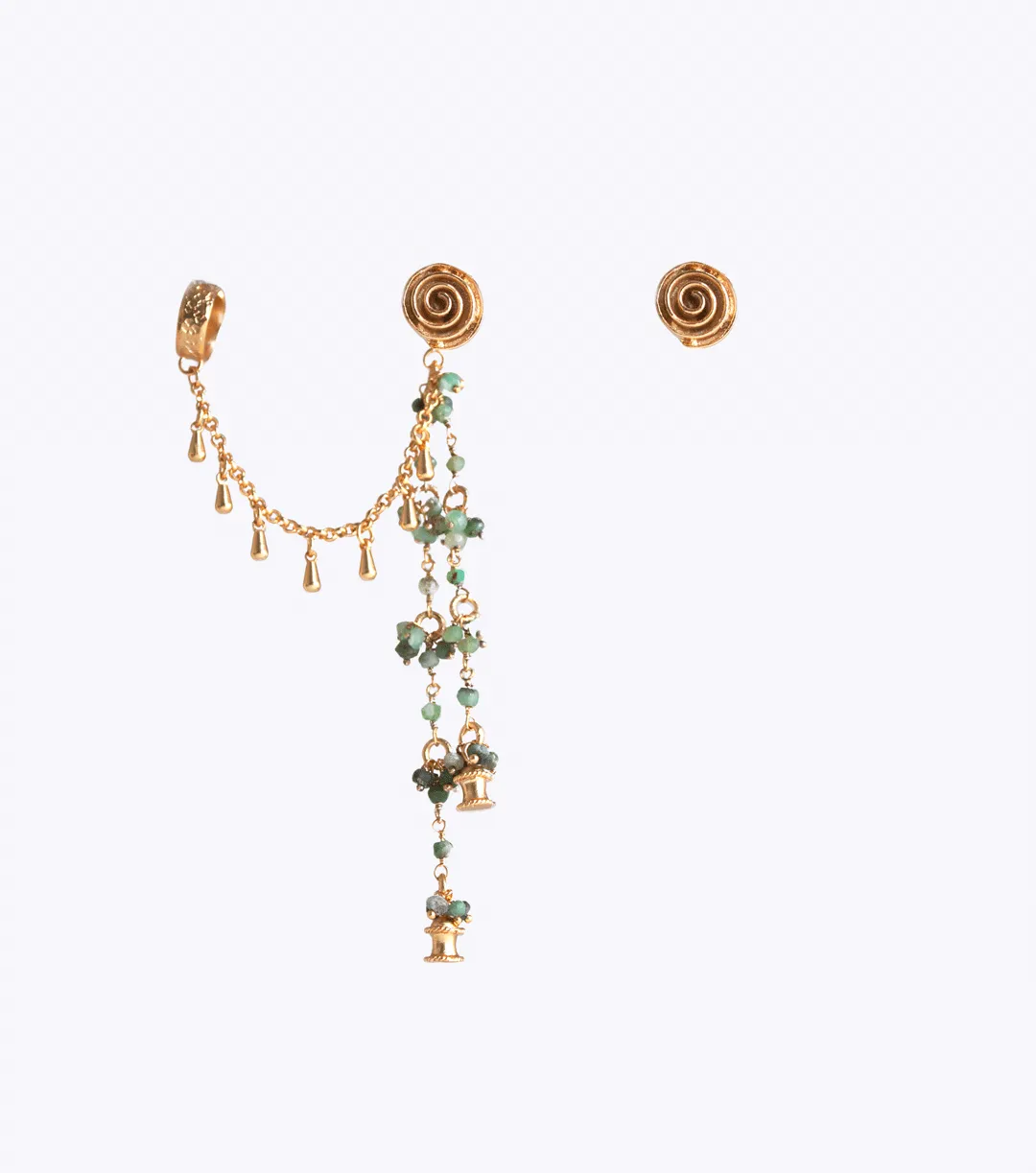 Hama Agate Chain Earcuff