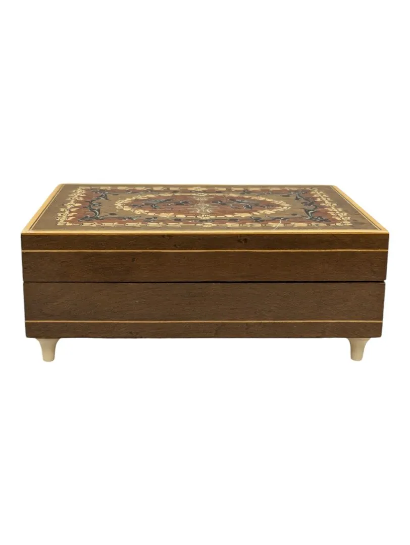 Inlaid Lacquer Wood Music Jewelry Box