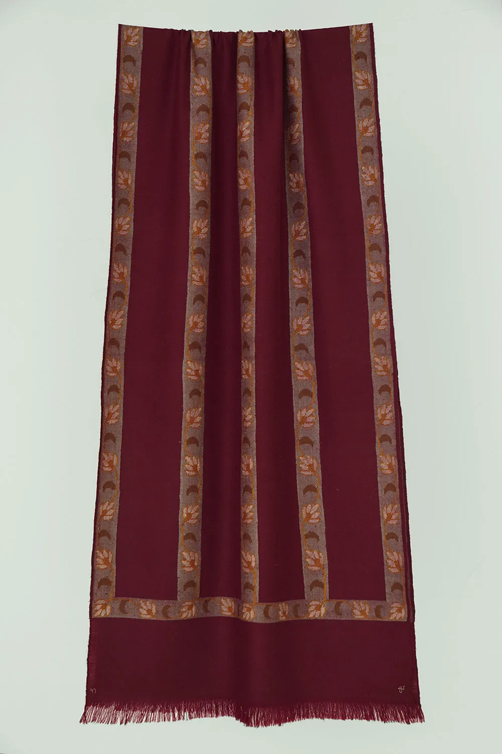 Kani Abdar Hand Woven Pashmina Scarf Maroon