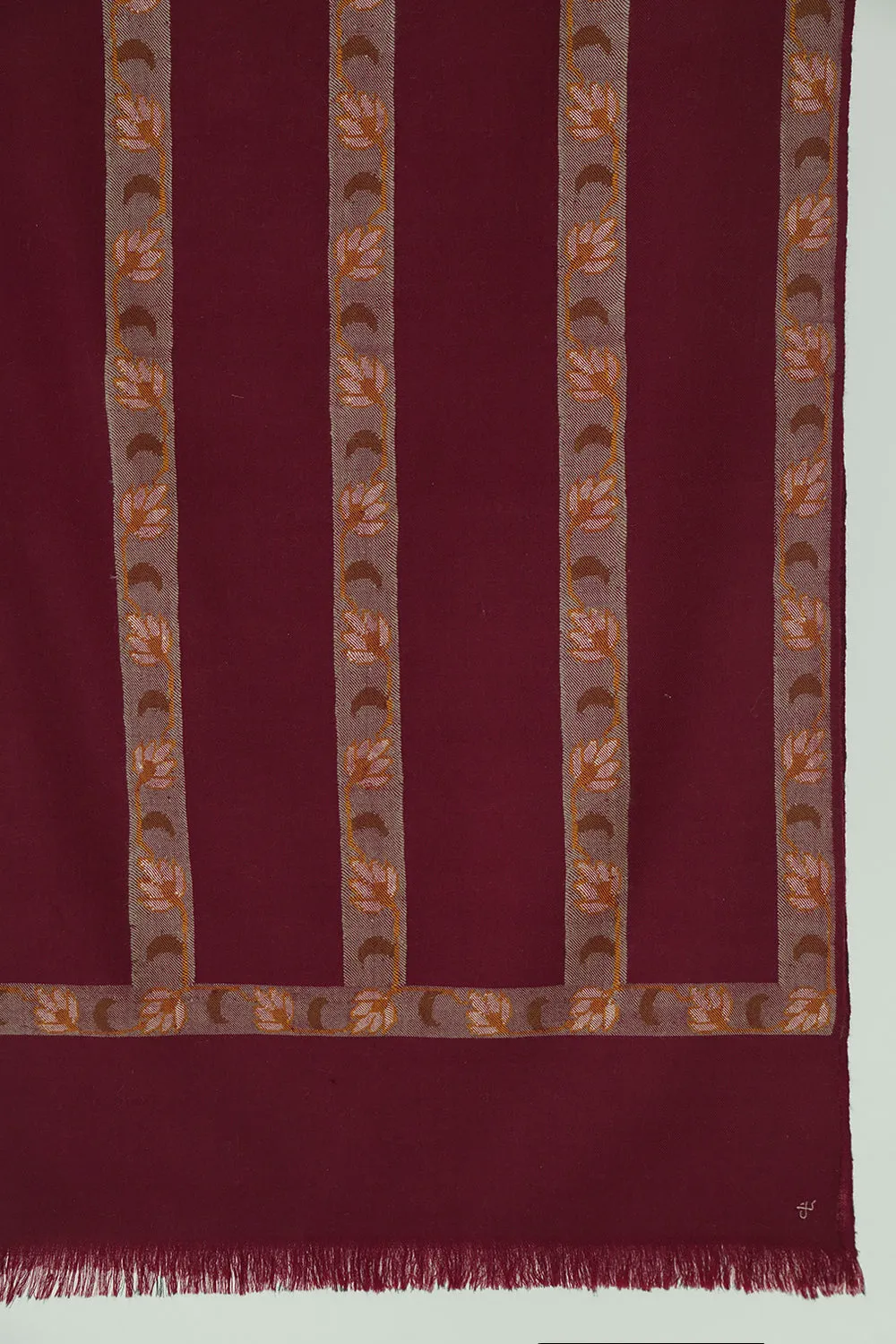 Kani Abdar Hand Woven Pashmina Scarf Maroon