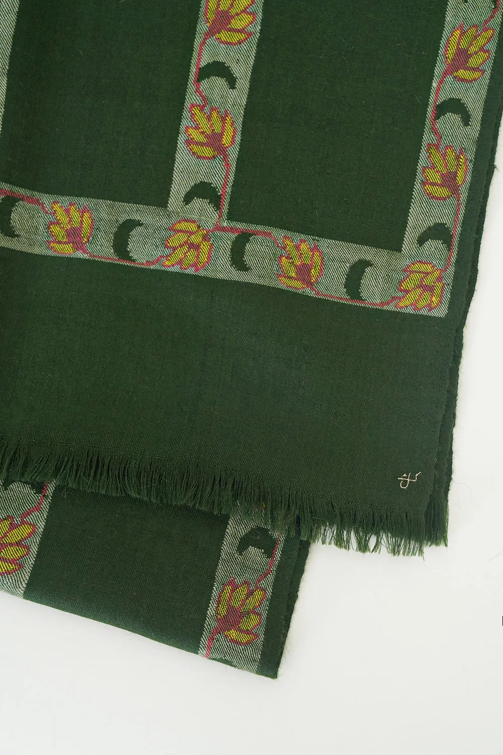 Kani Abdar Hand Woven Pashmina Scarf Seaweed