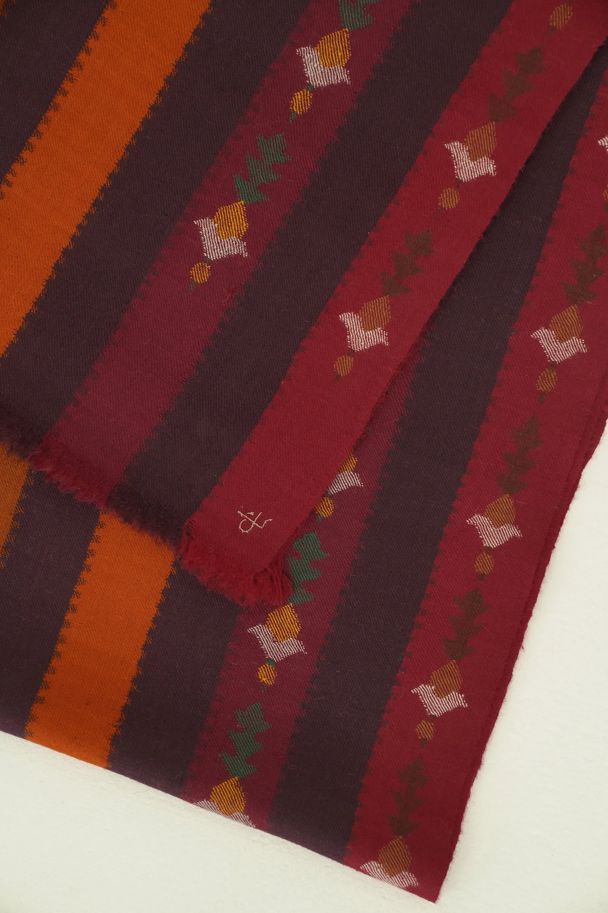 Kani Kamran Hand Woven Pashmina Scarf Reds