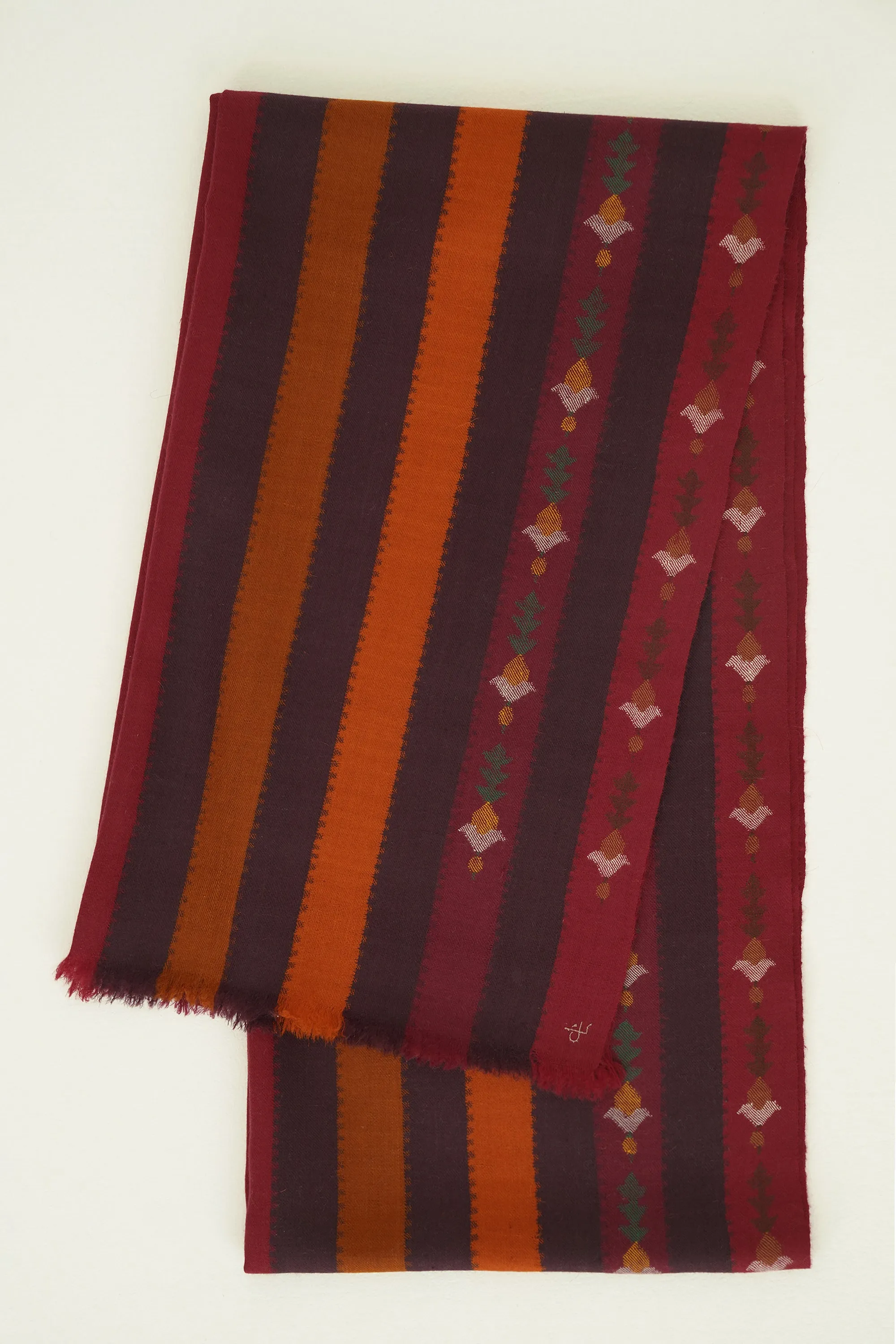 Kani Kamran Hand Woven Pashmina Scarf Reds