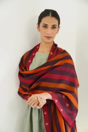 Kani Kamran Hand Woven Pashmina Scarf Reds