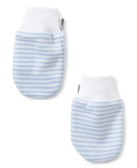 Kissy Kissy - Mittens - Blue Stripes