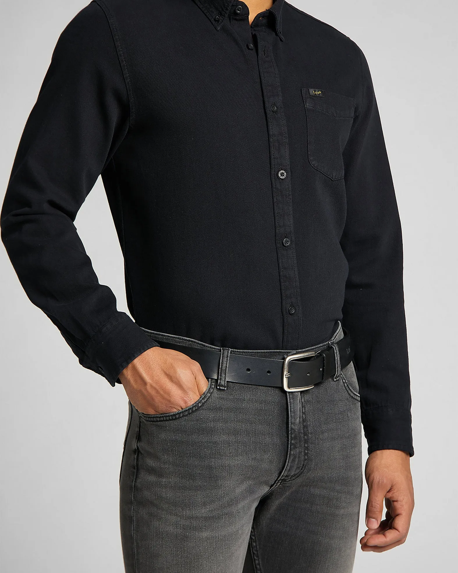 Lee Leather Belt - Black