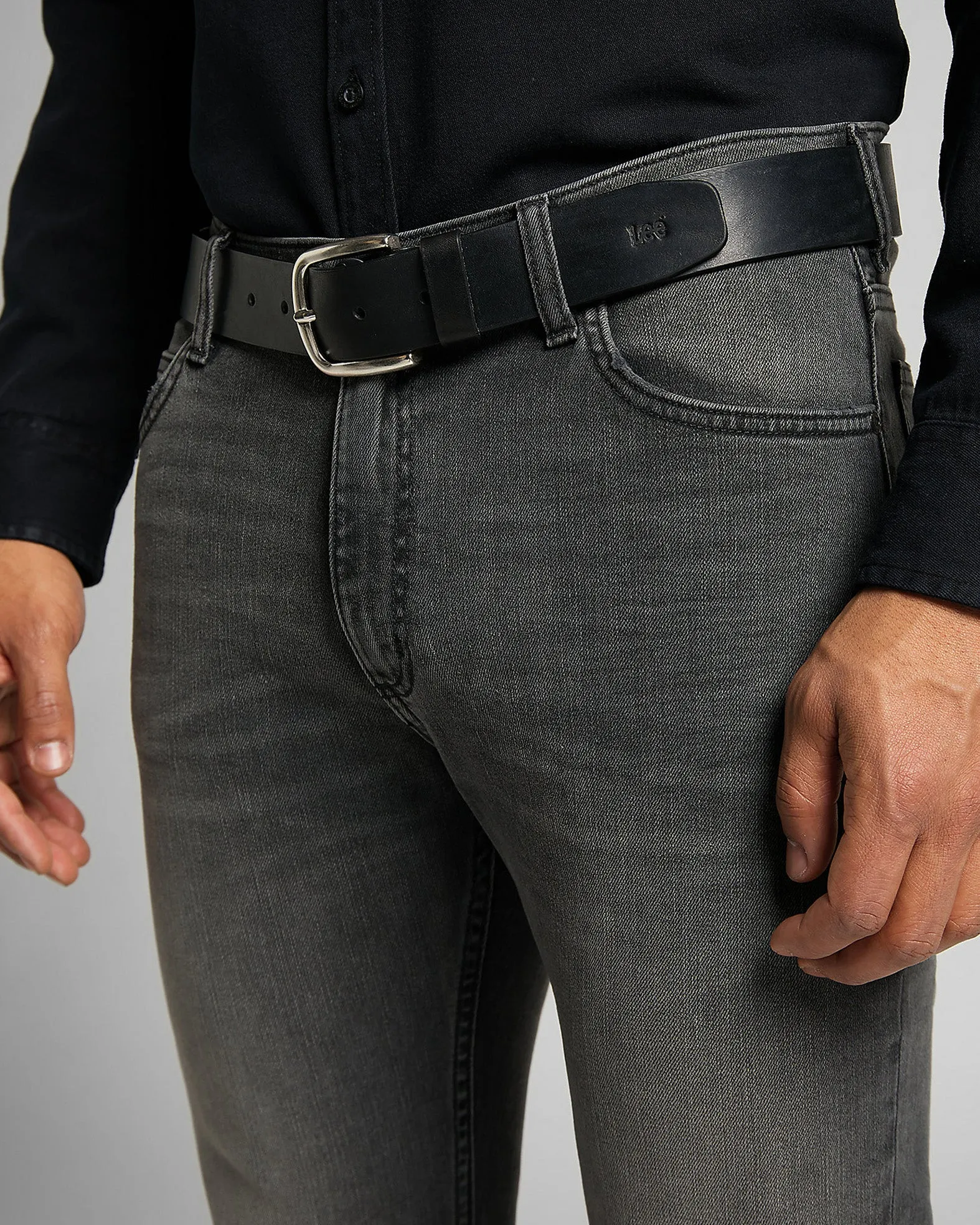 Lee Leather Belt - Black