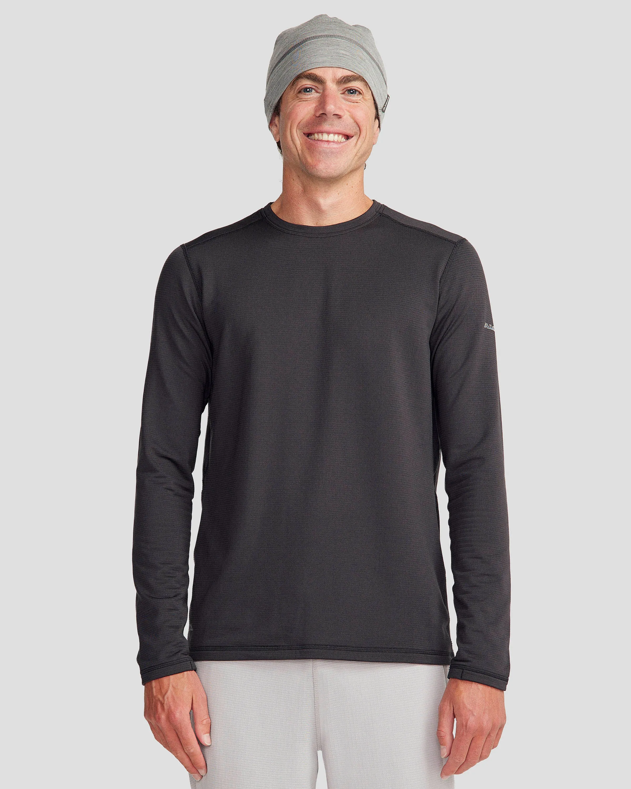 Men's Seeker Fleece Long Sleeve Top - Black Stingray