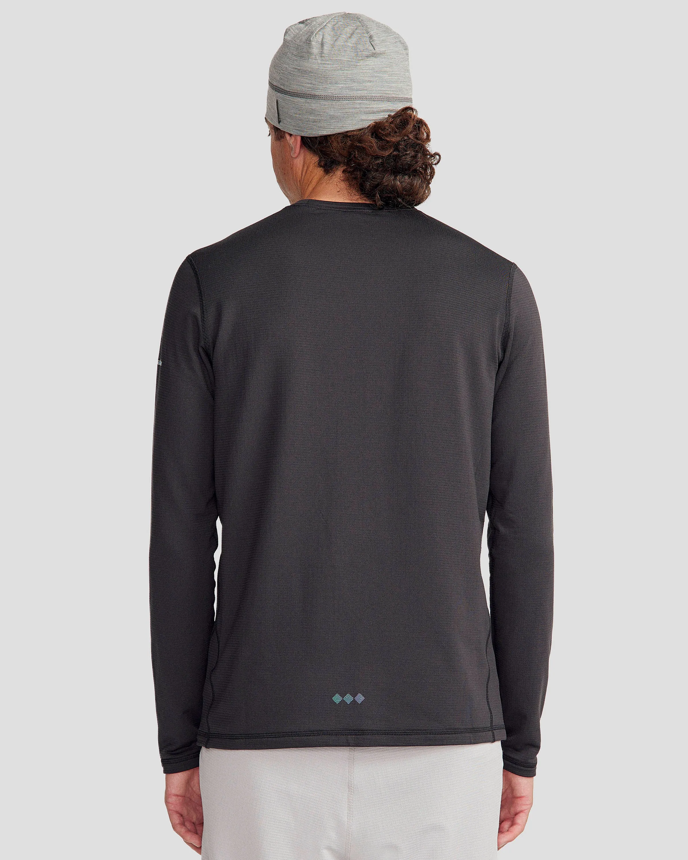 Men's Seeker Fleece Long Sleeve Top - Black Stingray