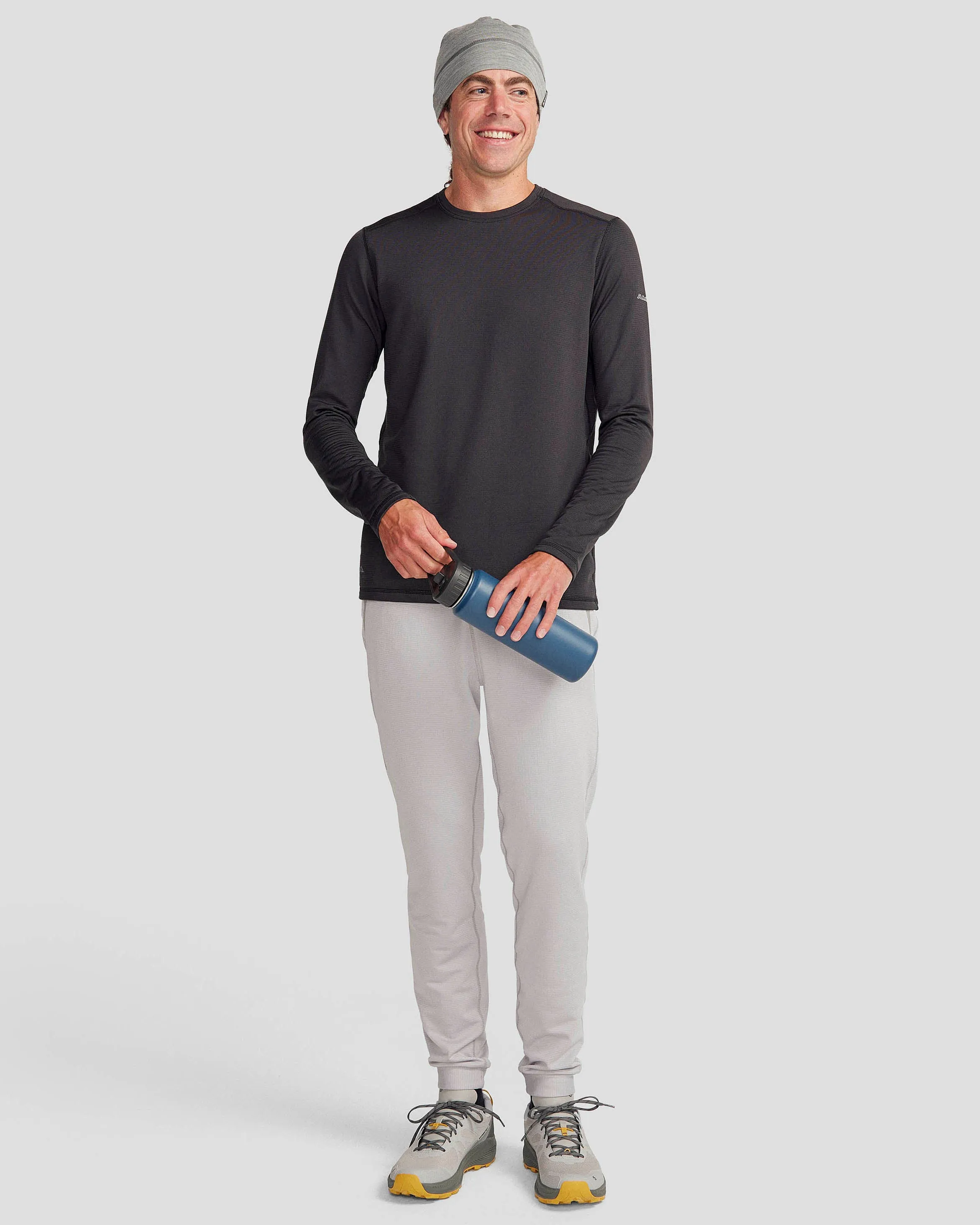 Men's Seeker Fleece Long Sleeve Top - Black Stingray