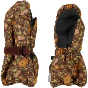 Mittens Tech - maroon flowers